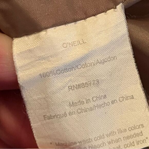 O'Neill Utility Coat Size Small Onofre Anorak Jacket Parka Military Beige - Picture 11 of 11